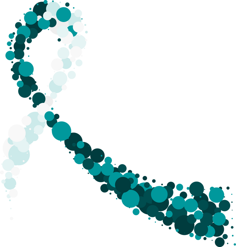 Cervical cancer ribbon icon